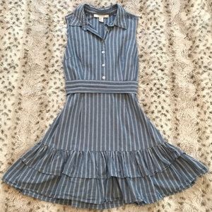 Forever21 denim ruffled mini dress